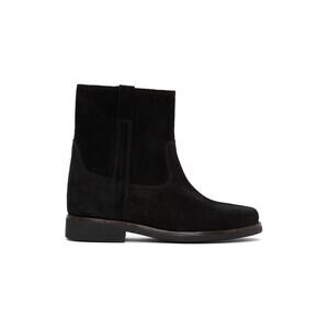 Isabel Marant Black Suede Susee Crisi Ankle Boots Flat FR 41 US 10-11 NEW $850